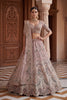 Elegant Dusty Pink Net Wedding Lehenga Choli with Embroidery Work for Women