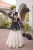Elegant Black Cotton Navratri Lehenga Choli with Kutchi Gamthi Patch Work for Women