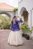 Charming Purple Cotton Navratri Lehenga Choli with Kutchi Gamthi Patch Work for Women