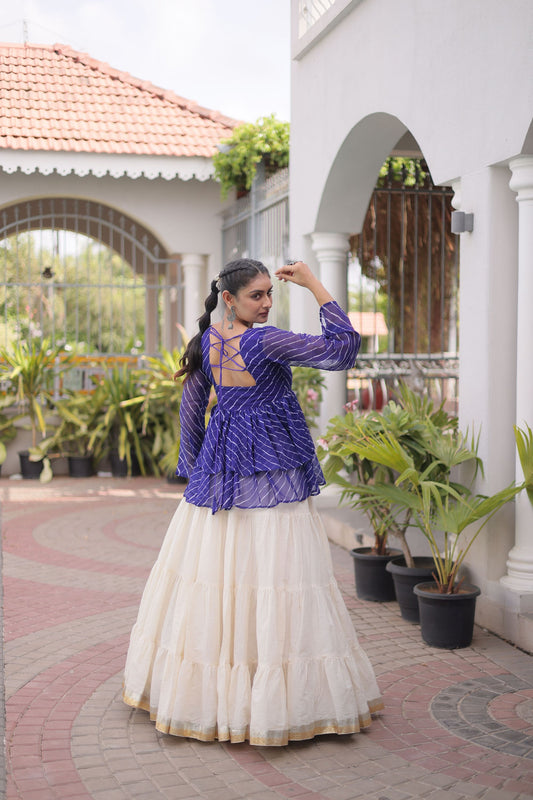 Charming Purple Cotton Navratri Lehenga Choli with Kutchi Gamthi Patch Work for Women