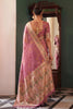 Beautiful Pink Tissue Silk Woven Jacquard Designer Saree for Women