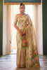 Elegant Cream Tissue Silk Woven Jacquard Designer Saree for Women