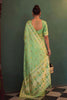 Stunning Mint Green Tissue Silk Woven Jacquard Designer Saree for Women