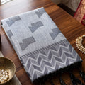 Elegant Light Grey Linen Woven Resham Designer Saree for Women