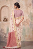 Amazing Off White Linen Woven Resham Designer Saree for Women