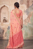 Premium Peach Linen Woven Resham Designer Saree for Women