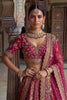 Luxury Rani Pink Designer Bridal Lehenga Choli with Embroidery Work and Net Dupatta
