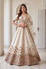 Charming Off White Designer Bridal Lehenga Choli with Heavy Embroidery Work and Net Dupatta
