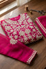 Beautiful Rani Pink Chinon Palazzo Suit Heavy Embroidery Work Dupatta
