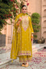 Stylish Mustard Yellow Organza Chiffon Palazzo Suit Heavy Embroidery Work Dupatta