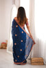 Royal Navy Blue Fendy Satin Sequin Embroidery Work Saree for Wedding