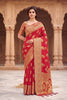 Elegant Red Viscose Silk Weaving Jari Saree for Wedding