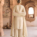 Beautiful Cream Viscose Designer Embroidery Work Palazzo Suit