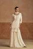 Stylish Off White Georgette Heavy Embroidery Work Palazzo Suit Dupatta for Women