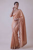 Elegant Peach Banarasi Silk Woven Designer Hand Work Saree for Women