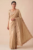 Premium Beige Banarasi Silk Woven Designer Hand Work Saree for Women