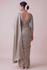 Premium Silver Banarasi Silk Woven Designer Hand Work Saree for Women