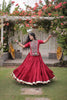 Stunning Rani Pink Cotton Designer Lehenga Choli with Kutchi Patch Work for Navratri