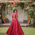 Stunning Rani Pink Cotton Designer Lehenga Choli with Kutchi Patch Work for Navratri