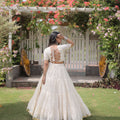 Awesome Off White Cotton Designer Lehenga Choli with Kutchi Patch Work for Navratri
