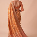 Elegant Gold Banarasi Silk Woven Saree Hand Work for Women