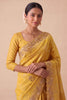 Stylish Mustard Yellow Banarasi Silk Woven Saree Hand Work for Women