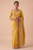 Stylish Mustard Yellow Banarasi Silk Woven Saree Hand Work for Women