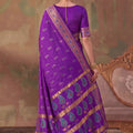 Royal Purple Soft Silk Woven Jacquard Saree for Women