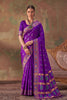 Royal Purple Soft Silk Woven Jacquard Saree for Women