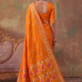 Graceful Orange Soft Silk Woven Jacquard Saree for Women