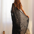 Elegant Black Shimmer Saree Embroidery Work for Women