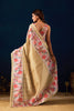 Elegant Cream Jute Silk Saree Designer Printed Work for Women