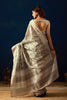 Graceful Beige Jute Silk Saree Designer Printed Work for Women
