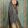 Premium Black Art Silk Weaving Jari Designer Saree for Women