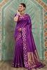 Royal Purple Art Silk Weaving Jari Designer Saree for Women