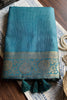 Stylish Teal Blue Art Silk Weaving Jari Designer Saree for Women