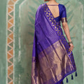 Premium Purple Art Silk Weaving Jari Designer Saree for Women