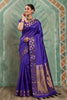 Premium Purple Art Silk Weaving Jari Designer Saree for Women