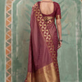 Peacfull Maroon Art Silk Weaving Jari Designer Saree for Women