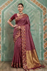 Peacfull Maroon Art Silk Weaving Jari Designer Saree for Women
