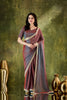 Luxury Purple Silk Blend Saree Lace Border for Women
