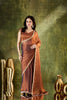 Premium Copper Brown Silk Blend Saree Lace Border for Women
