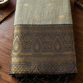 Premium Beige Cotton Weaving Jari Designer Saree for Women