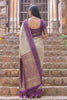 Traditional Beige Cotton Weaving Jari Designer Saree Border for Women