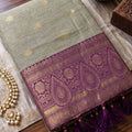 Traditional Beige Cotton Weaving Jari Designer Saree Border for Women