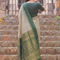 Elegant Beige Cotton Weaving Jari Designer Saree Border for Women