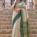 Elegant Beige Cotton Weaving Jari Designer Saree Border for Women
