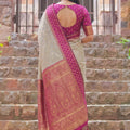 Stunning Beige Cotton Weaving Jari Designer Saree Border for Women