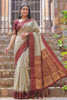 Designer Beige Cotton Weaving Jari Designer Saree Border for Women