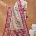 Premium Off White Silk Blend Designer Printed Saree for Women